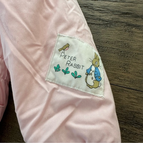 Vintage Baby Girl 12 months Quiltex Beatrix Potter Pink Jacket Coat Peter Rabbit - Picture 5 of 9